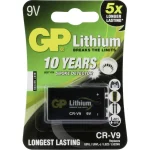 GP Batteries Μπαταρία Λιθίου 9V Για Ανιχνευτές Καπνού & Συστήματα Ασφαλείας 1τμχ 16245