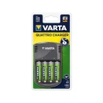 Varta Quattro USB Φορτιστής 4 Μπαταριών Ni-MH Μεγέθους AA/AAA Σετ με 4 Μπαταρίες 18660