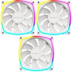 Montech Reverse Blade Case Fan 76.2mm (1600rpm / 59cfm) με ARGB Φωτισμό και Σύνδεση 4-Pin PWM / 3-Pin 3τμχ Λευκό RX120 PWM WHITE 3 IN 1 - Image 4