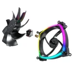 Montech Reverse Blade Case Fan 76.2mm (59cfm) με ARGB Φωτισμό και Σύνδεση 4-Pin PWM / 3-Pin 3τμχ RX120 PWM BLACK 3 IN 1 - Image 7