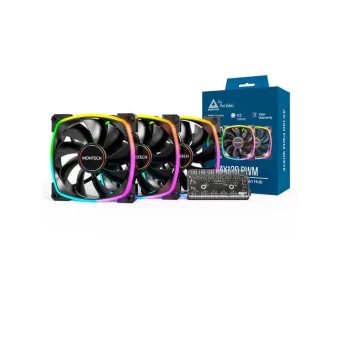 Montech Case Fan 120mm (1600rpm / 59cfm) με ARGB Φωτισμό και Σύνδεση 4-Pin PWM 3τμχ LUMT-012