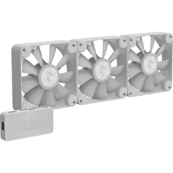 APNX FP1-120-3 Case Fan με RGB Φωτισμό Λευκό APF3-PF11257.21