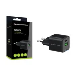Conceptronic Φορτιστής Χωρίς Καλώδιο με Θύρα USB-A και Θύρα USB-C 20W Power Delivery / Quick Charge 3.0 / Quick Charge 2.0 Μαύρος (ALTHEA15B) - Image 2