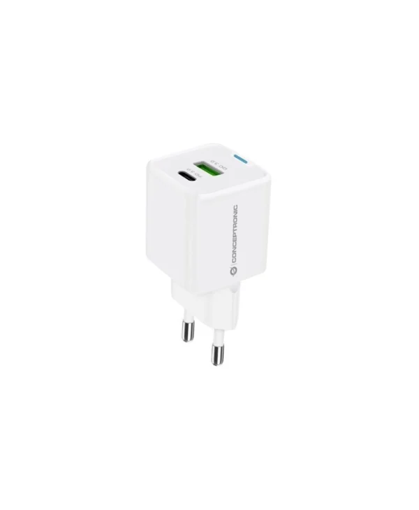 Conceptronic Φορτιστής Χωρίς Καλώδιο με Θύρα USB-A και Θύρα USB-C 20W Power Delivery / Quick Charge 3.0 Λευκός (ALTHEA15W)