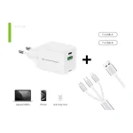 Conceptronic Φορτιστής με Θύρα USB-A και Θύρα USB-C 33W Power Delivery / Quick Charge 2.0 Λευκός (ALTHEA16W) - Image 2