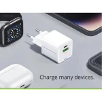 Conceptronic Φορτιστής με Θύρα USB-A και Θύρα USB-C 33W Power Delivery / Quick Charge 2.0 Λευκός (ALTHEA16W) - Image 11