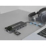 Conceptronic USB-C Docking Station με HDMI 4K PD Ethernet και συνδεση 2 Οθονών Μαύρο (DONN15G) - Image 5