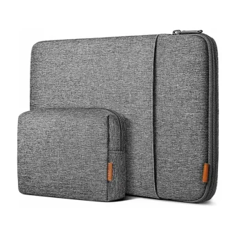 Inateck 360° Protection Σετ με Τσαντάκι Αδιάβροχη Θήκη για Laptop 13" σε Γκρι χρώμα LB01006-13S_GRAY