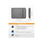 Inateck 360° Protection Σετ με Τσαντάκι Αδιάβροχη Θήκη για Laptop 13" σε Γκρι χρώμα LB01006-13S_GRAY - Image 4