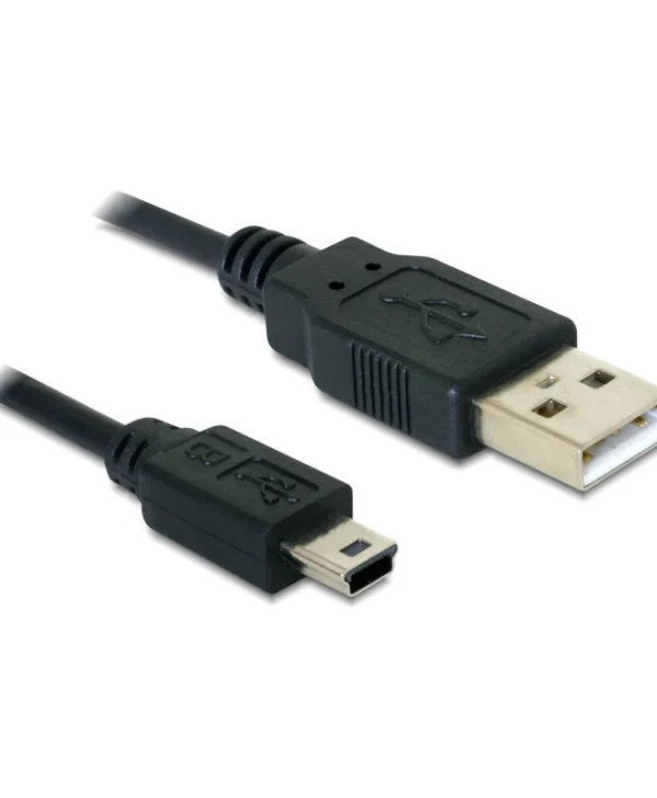 DeLock USB 2.0 Cable USB-B female - mini USB-B male Μαύρο 1m 82273