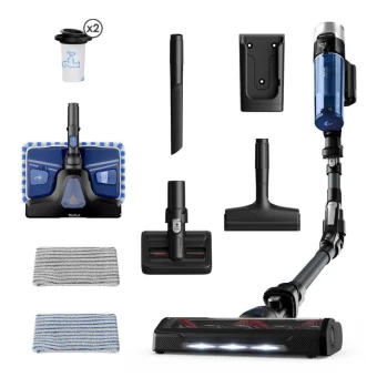 Tefal X-Force Flex 9.60 Aqua Επαναφορτιζόμενη Σκούπα Stick 18V Μαύρη TY20C7
