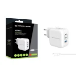 Conceptronic Φορτιστής GaN με Θύρα USB-A και 2 Θύρες USB-C και Καλώδιο USB-C - USB-C 67W Power Delivery Λευκός (ALTHEA17W)