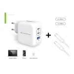 Conceptronic Φορτιστής GaN με Θύρα USB-A και 2 Θύρες USB-C και Καλώδιο USB-C - USB-C 67W Power Delivery Λευκός (ALTHEA17W) - Image 2