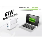 Conceptronic Φορτιστής GaN με Θύρα USB-A και 2 Θύρες USB-C και Καλώδιο USB-C - USB-C 67W Power Delivery Λευκός (ALTHEA17W) - Image 5