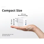 Conceptronic Φορτιστής GaN με Θύρα USB-A και 2 Θύρες USB-C και Καλώδιο USB-C - USB-C 67W Power Delivery Λευκός (ALTHEA17W) - Image 6