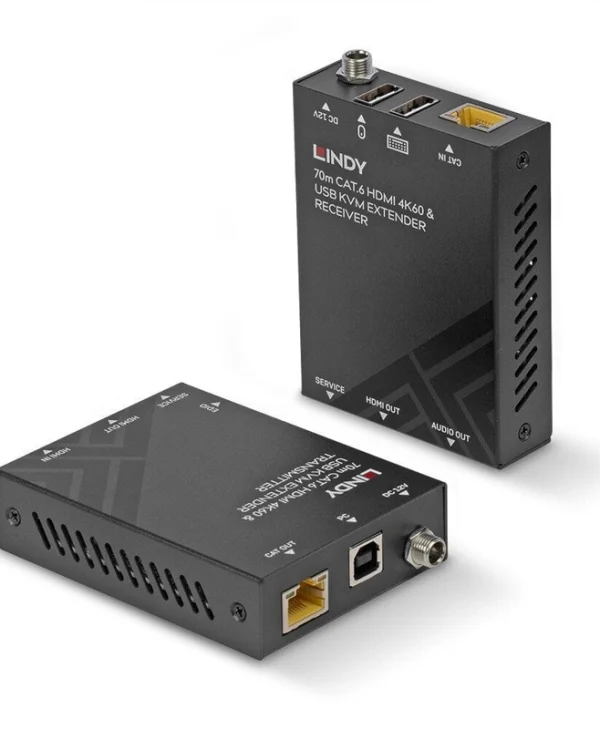 Kvm Extender Lindy 70m Cat.6 Hdmi 4k60 Usb & Audio 39383