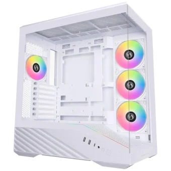 Lian Li Vector V100 Gaming Midi Tower Κουτί Υπολογιστή με Πλαϊνό Παράθυρο και ARGB Φωτισμό Λευκό G99.V100RW.01