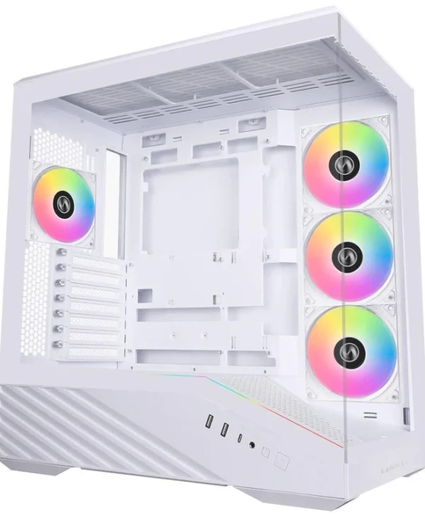 Lian Li Vector V100 Gaming Midi Tower Κουτί Υπολογιστή με Πλαϊνό Παράθυρο και ARGB Φωτισμό Λευκό G99.V100RW.01