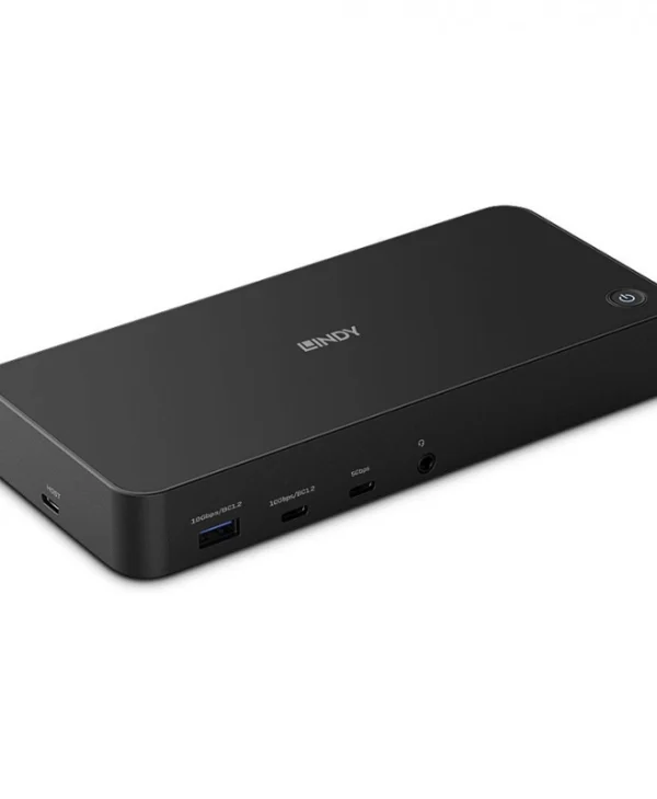 Lindy USB-C Docking Station με HDMI/DisplayPort 4K PD Ethernet και σύνδεση 3 Οθονών Μαύρο (43366) 8249326