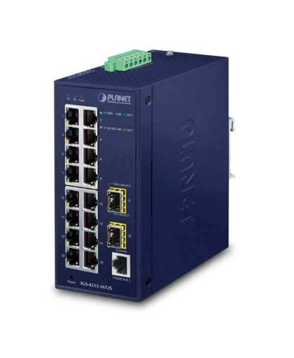 Planet IGS-4215-16T2S Managed L2 Switch με 16 Θύρες Gigabit (1Gbps) Ethernet και 2 SFP Θύρες 7026346