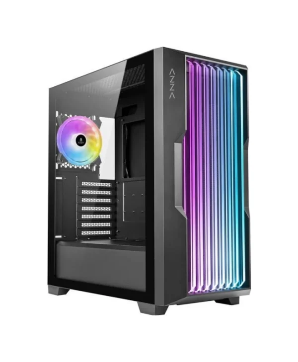 Azza Guardian Glass Gaming Midi Tower Κουτί Υπολογιστή με Πλαϊνό Παράθυρο και ARGB Φωτισμό Glass White CSAZ-520BG