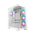 Azza Cove Gaming Midi Tower Κουτί Υπολογιστή με Πλαϊνό Παράθυρο και ARGB Φωτισμό Λευκό CSAZ-570W