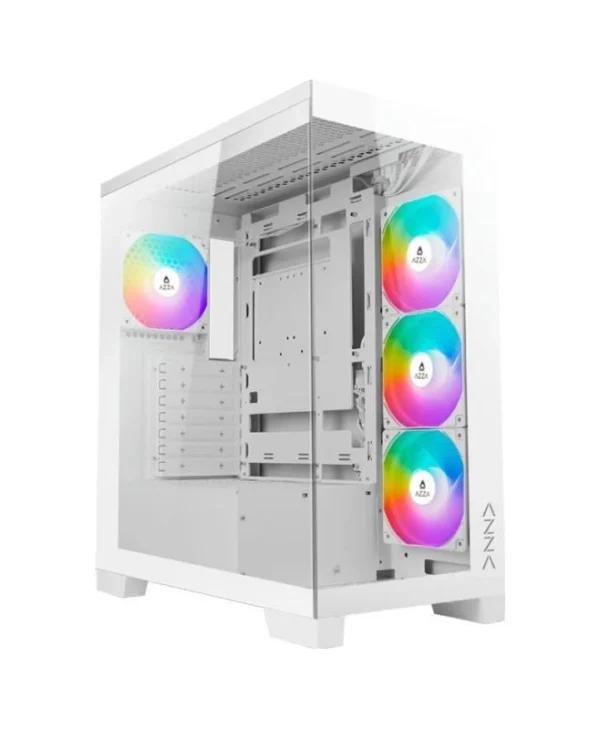Azza Cove Gaming Midi Tower Κουτί Υπολογιστή με Πλαϊνό Παράθυρο και ARGB Φωτισμό Λευκό CSAZ-570W