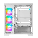 Azza Cove Gaming Midi Tower Κουτί Υπολογιστή με Πλαϊνό Παράθυρο και ARGB Φωτισμό Λευκό CSAZ-570W - Image 4