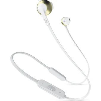 JBL T205BT Earbud / In-ear Bluetooth Handsfree Ακουστικά Χρυσά JBLT205BTCGD