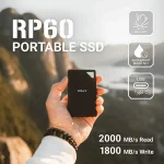 PNY RP60 USB 3.2 / USB-C Εξωτερικός SSD 1TB 2.5" Μαύρο PSD0CS3060-1TB-RB - Image 3