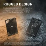 PNY RP60 USB 3.2 / USB-C Εξωτερικός SSD 1TB 2.5" Μαύρο PSD0CS3060-1TB-RB - Image 4