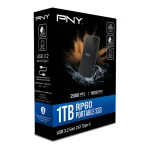 PNY RP60 USB 3.2 / USB-C Εξωτερικός SSD 1TB 2.5" Μαύρο PSD0CS3060-1TB-RB - Image 8