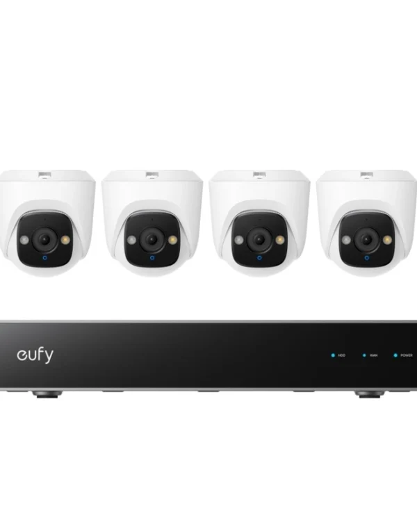 Κιτ Βιντεοεπιτήρησης Eufy Security Nvr Poe E41 Ανάλυση 4k Ζουμ 5× Τεχνητή Νοημοσύνη Νυχτερινή Όραση Χρώματος 4 Κάμερες Turret E8P10321
