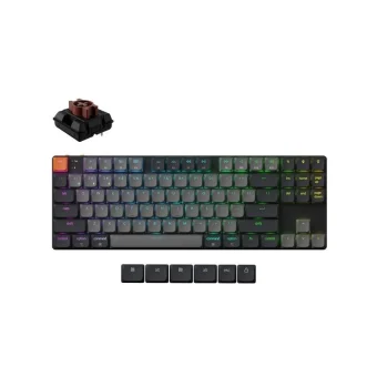 Keychron K1 QMK K1X-B3 Ασύρματο Gaming Μηχανικό Πληκτρολόγιο με Keychron Milk POM Brown διακόπτες και RGB φωτισμό (Αγγλικό US)
