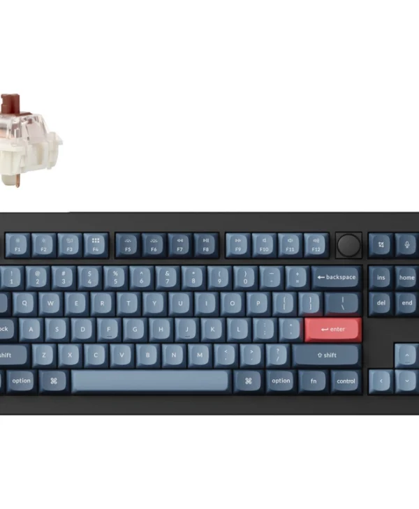Keychron V3 Max QMK V3M-D3 Gaming Μηχανικό Πληκτρολόγιο Tenkeyless με Gateron Jupiter Brown διακόπτες και RGB φωτισμό (Αγγλικό US)