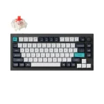 Keychron Q1M-M1 Max Q1M-M1 Ασύρματο Gaming Μηχανικό Πληκτρολόγιο 75% με Gateron Jupiter Red διακόπτες και RGB φωτισμό (Αγγλικό US)