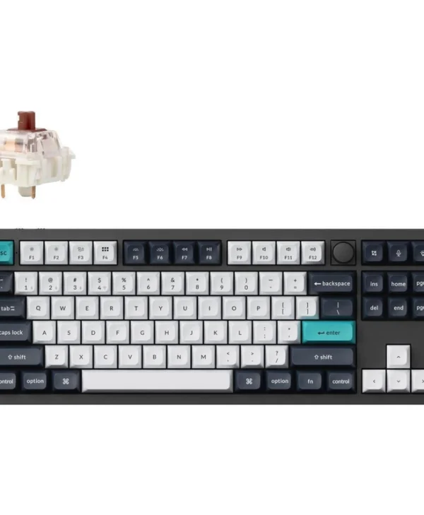 Keychron Q3 Max QMK/VIA Q3M-M3 Ασύρματο Gaming Μηχανικό Πληκτρολόγιο Tenkeyless με Gateron Jupiter Brown διακόπτες και RGB φωτισμό (Αγγλικό US) Carbon Black