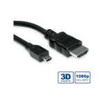 Roline HDMI 1.4 High Speed 1080p 120Hz Cable HDMI male - micro HDMI male 2m Μαύρο 11.99.5581