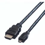 Roline HDMI 1.4 High Speed 1080p 120Hz Cable HDMI male - micro HDMI male 2m Μαύρο 11.99.5581 - Image 2