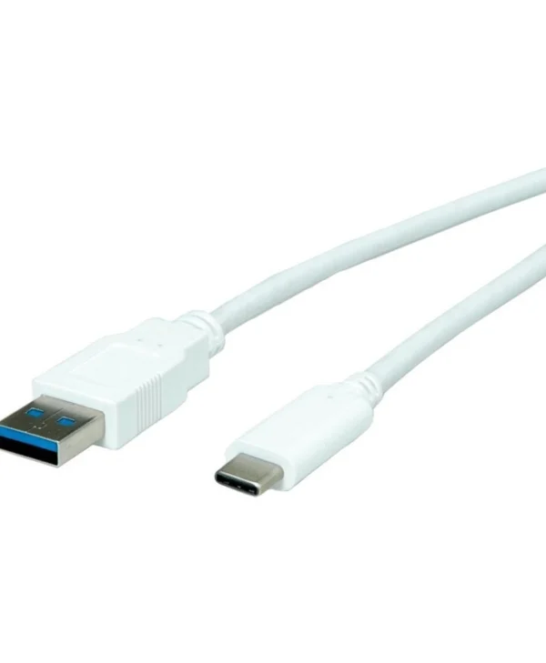 Cable Roline 11.99.9010 Usb A M To Usb C M 0.5m White 10 Gbit S