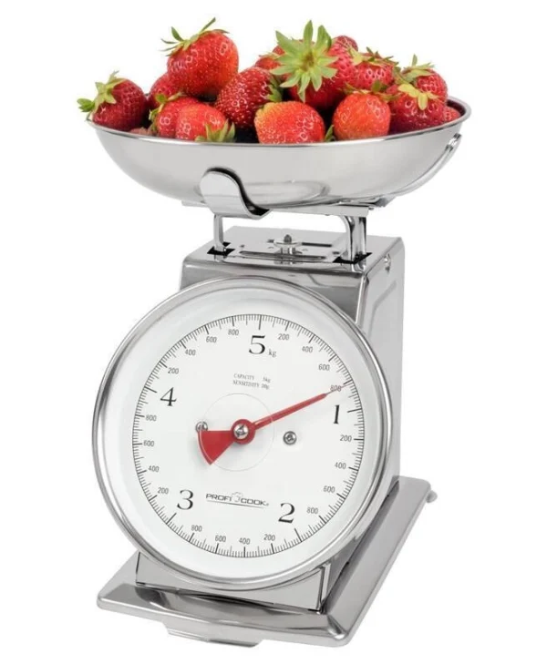 Profi Cook Αναλογική Ζυγαριά Κουζίνας με Κάδο έως 5kg Γκρι 52500