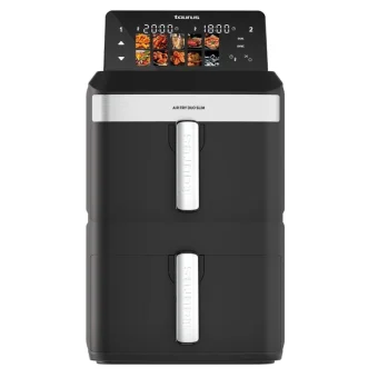 Taurus Air Fryer με Διπλό Αποσπώμενο Κάδο 13lt Ασημί 973002000