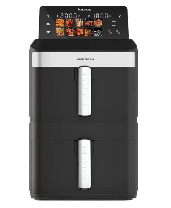 Taurus Air Fryer με Διπλό Αποσπώμενο Κάδο 13lt Ασημί 973002000