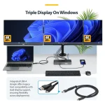 StarTech Dock / USB-A / USB-C Docking Station με HDMI/DisplayPort 4K PD Ethernet και σύνδεση 2 Οθονών Μαύρο (DK30C2DPEPRUE) - Image 4