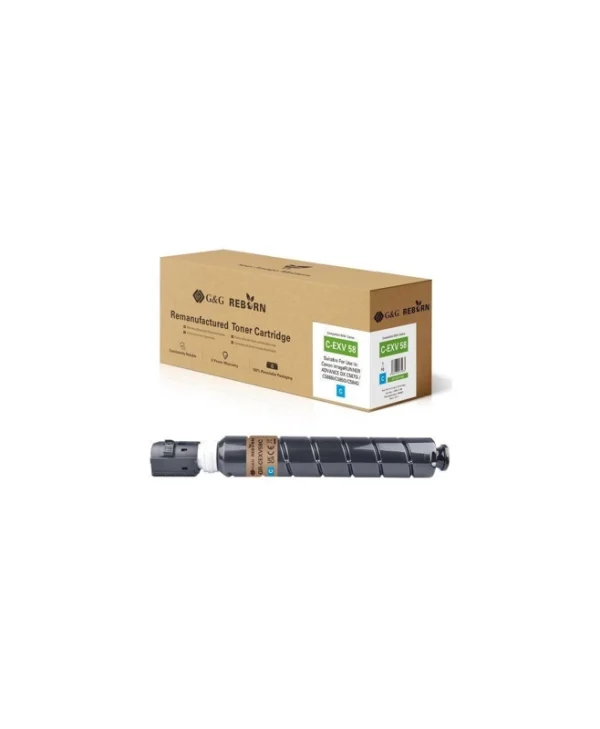 G&G Συμβατό Toner για Laser Εκτυπωτή Canon Canon C-exv58 (3764c002) Κυανό 22053