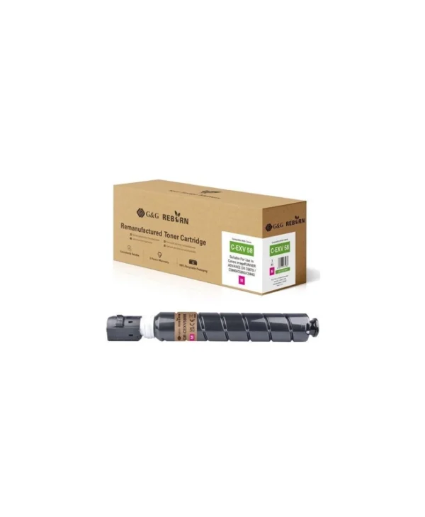 G&G Συμβατό Toner για Laser Εκτυπωτή Canon Canon C-exv58 (3765c002) Ματζέντα 22054