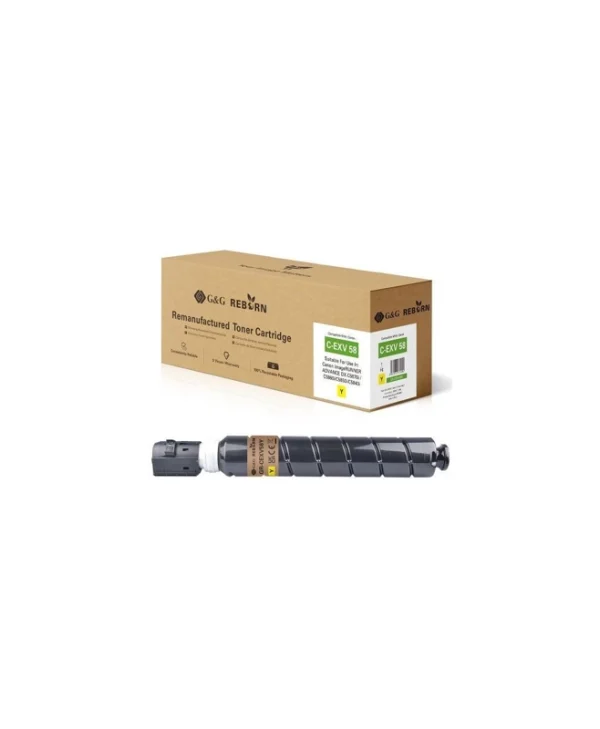 G&G Συμβατό Toner για Laser Εκτυπωτή Canon Canon C-exv58 (3766c002) Κίτρινο 22055