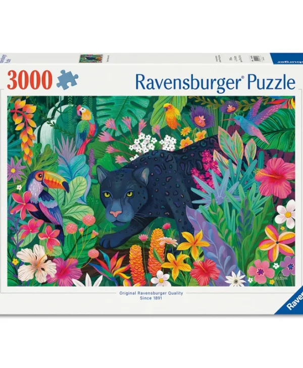 Παιδικό Puzzle Panther In The Blooming Jungle Ravensburger 12001748