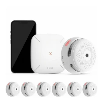 Ανιχνευτής Καπνού X-sense Fs61 6 1 Rf Smoke Detector Set Gateway 6×xs01-m 1×sbs50 X-SENSE-FS61-6-1-RF-RAUCHMELDER-SET-MIT-GATEWAY