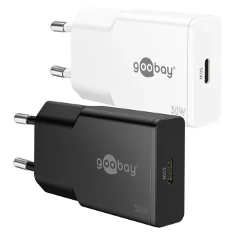 Goobay Φορτιστής Χωρίς Καλώδιο GaN με Θύρα USB-C 30W Power Delivery Λευκός (75736)